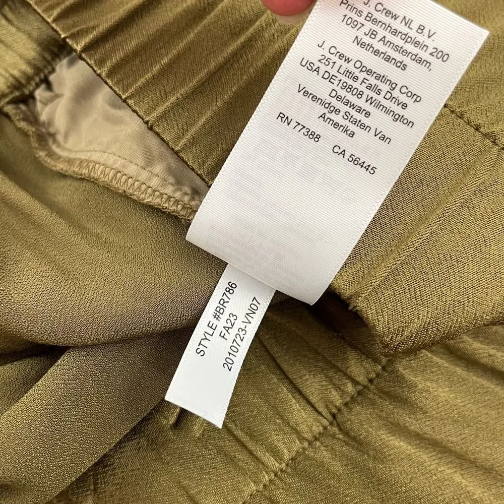 J Crew Collection Astrid wide-leg pant in luster crepe BR786 Size 12